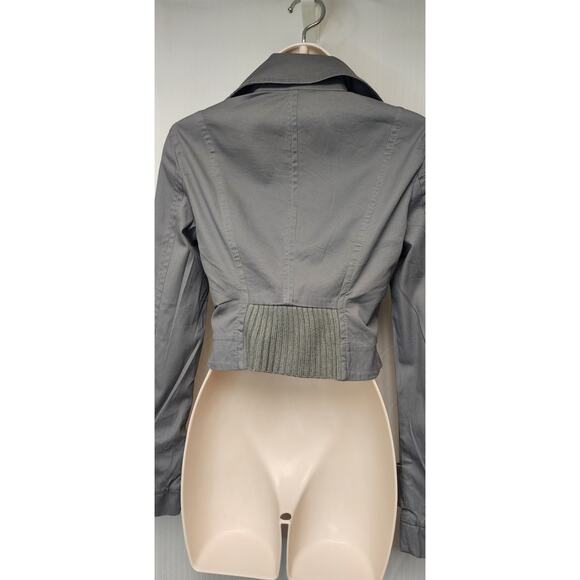 BCBGMAXARIA Long Sleeve Motorcycle Jacket Color Gray Size XXS - Picture 10 of 15